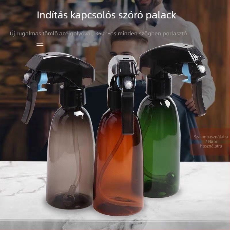 Fodrász spray palack acélgolyóval – Xingling, 1 db, fodrászszalonhoz