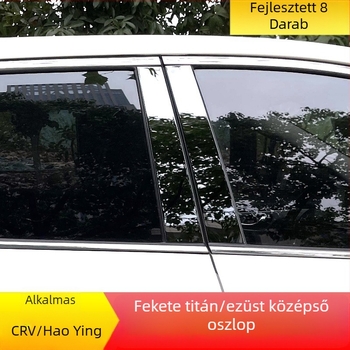 Honda CR-V (2012–2025) Ablakoszlop középső díszcsík – fekete titán felület, rozsdamentes acél, karosszéria készlet
