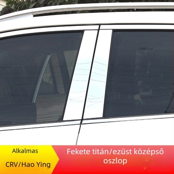 Honda CR-V (2012–2025) Ablakoszlop középső díszcsík – fekete titán felület, rozsdamentes acél, karosszéria készlet