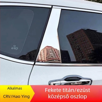 Honda CR-V (2012–2025) Ablakoszlop középső díszcsík – fekete titán felület, rozsdamentes acél, karosszéria készlet