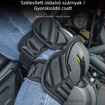 Motorkerékpár védőfelszerelés: térd- és könyökvédők, EVA anyag, szélvédett kialakítás, négy részes készlet