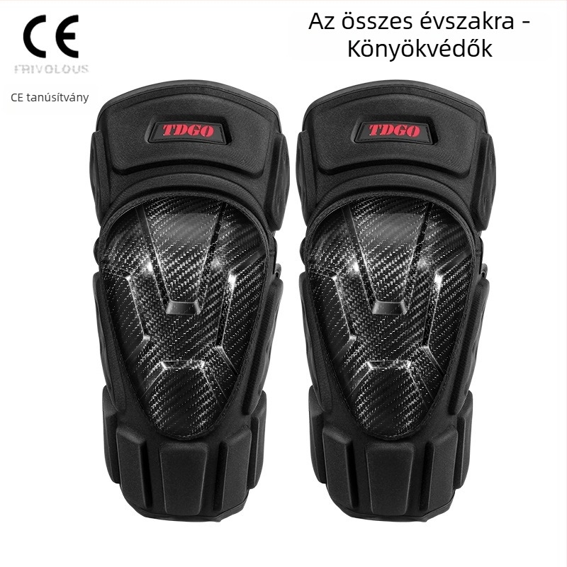 Motorkerékpár védőfelszerelés: térd- és könyökvédők, EVA anyag, szélvédett kialakítás, négy részes készlet