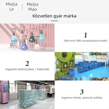 Fésűs szempillagörbítő, Meijia cat, manuális működés, részleges tartós formázás, 600 darabos csomag