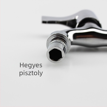 Réz mosógép csaptele, falba épített, csak hideg, kulccsal nyitható, kerámia-disk szelep, Ø20 ülés