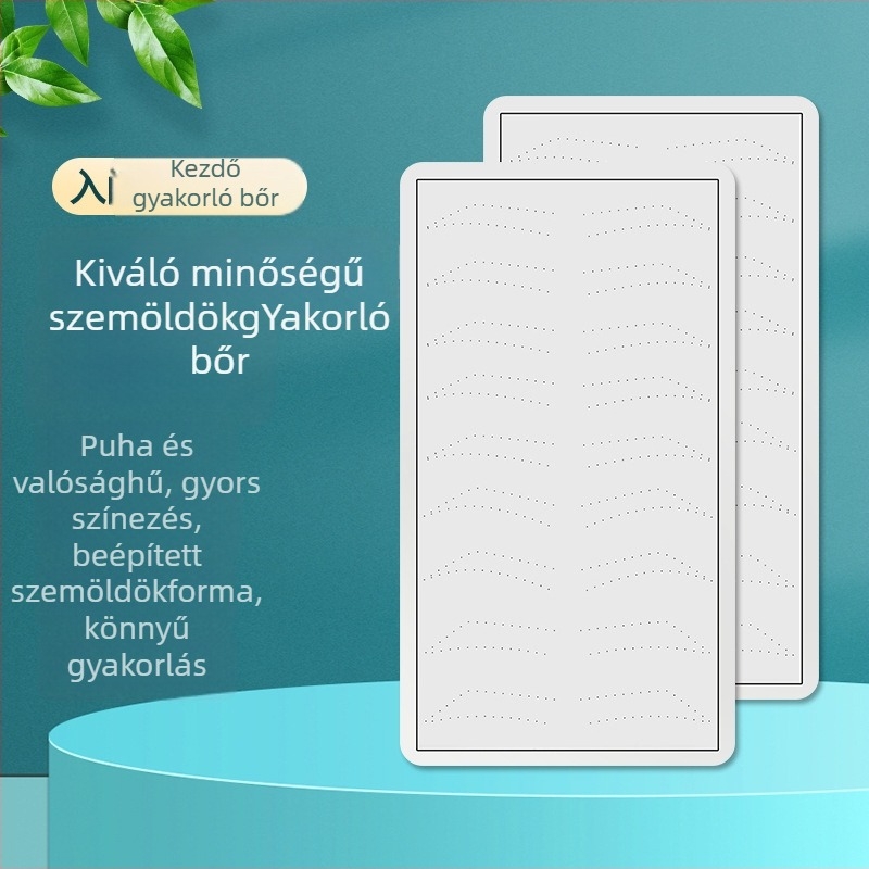 Szemöldök-tetoválás gyakorló bőr – műbőr, félpermanens edzés kezdőknek