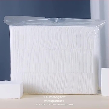 Dupla rétegű, vastag pamutlap sminklemosáshoz, márka Yin color, 1 csomag