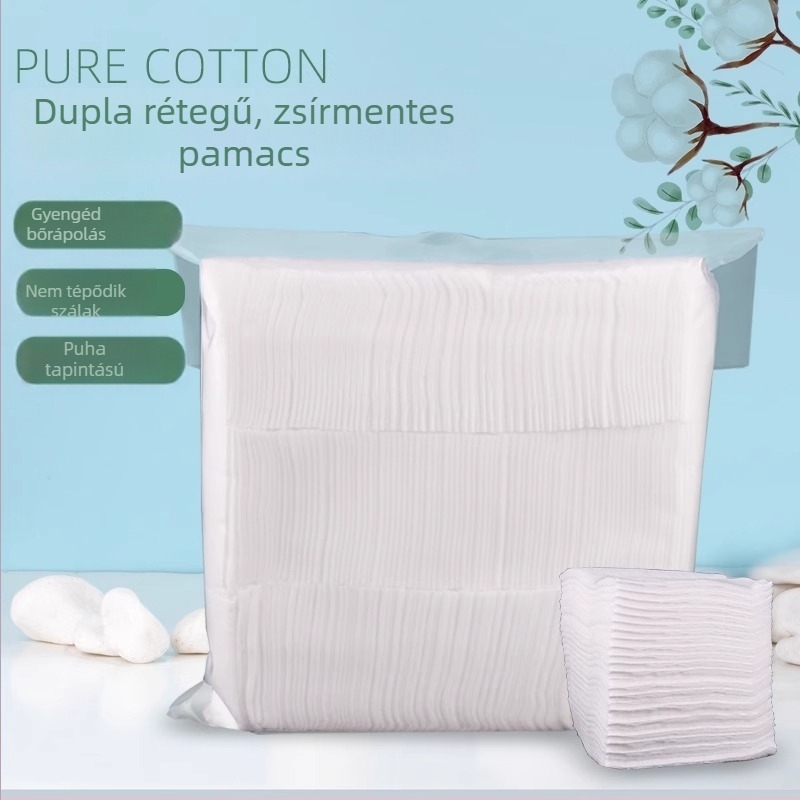 Dupla rétegű, vastag pamutlap sminklemosáshoz, márka Yin color, 1 csomag