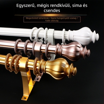 Római rúd alumínium ötvözetből - Modell JM8883, függönyökhez, tartalmaz alumínium ötvözet dekoratív fejet, ABS dekoratív fejet, alumínium konzolt - Modern Minimalista Stílus