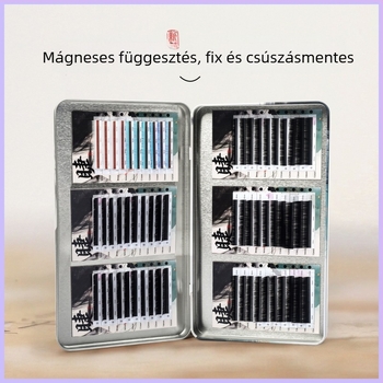 Szempilla-hosszabbítás mágneses tároló doboz, porálló, nagy kapacitású, különleges eszköz