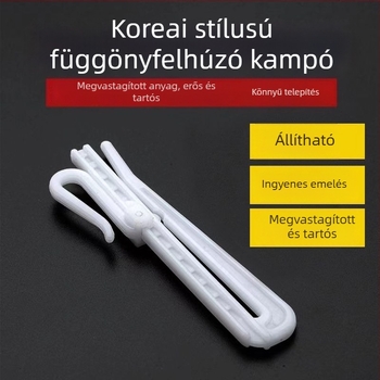 Műanyag függönykampó – koreai stílusú, ablakhoz, modell CHGG