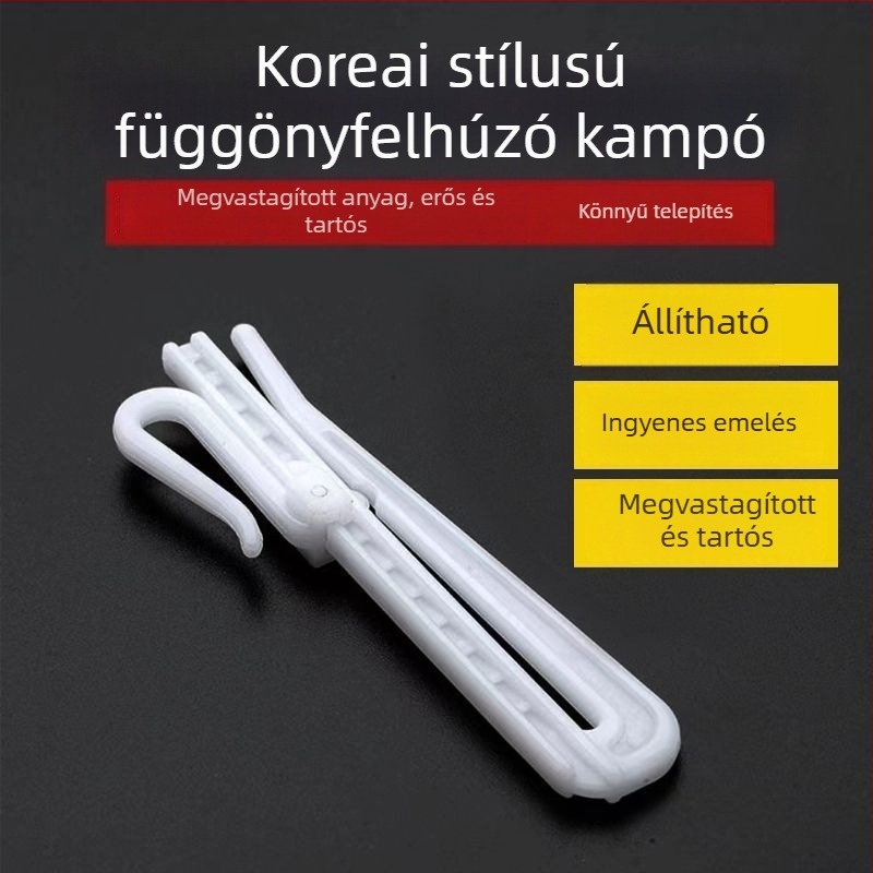 Műanyag függönykampó – koreai stílusú, ablakhoz, modell CHGG