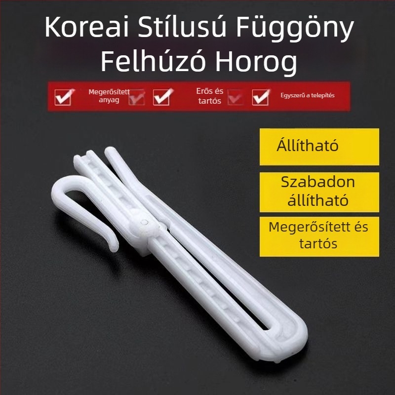 Műanyag függönykampó – koreai stílusú, ablakhoz, modell CHGG