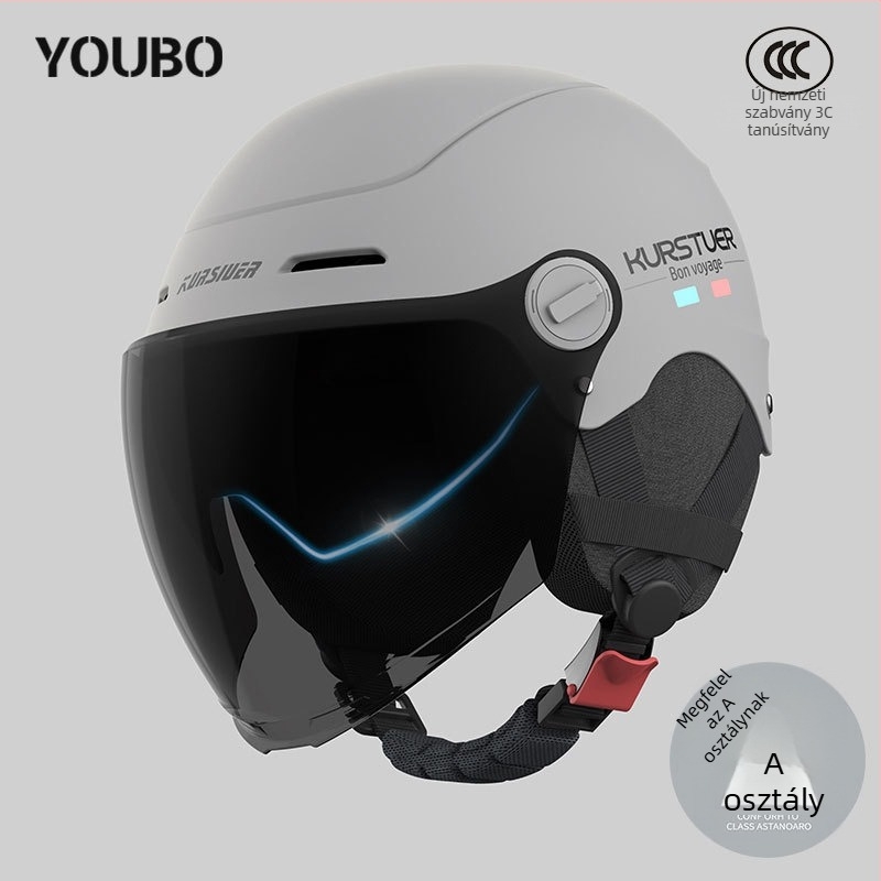 ABS fél sisak, 3C tanúsítvány, nyári használat, elektromos járművekhez