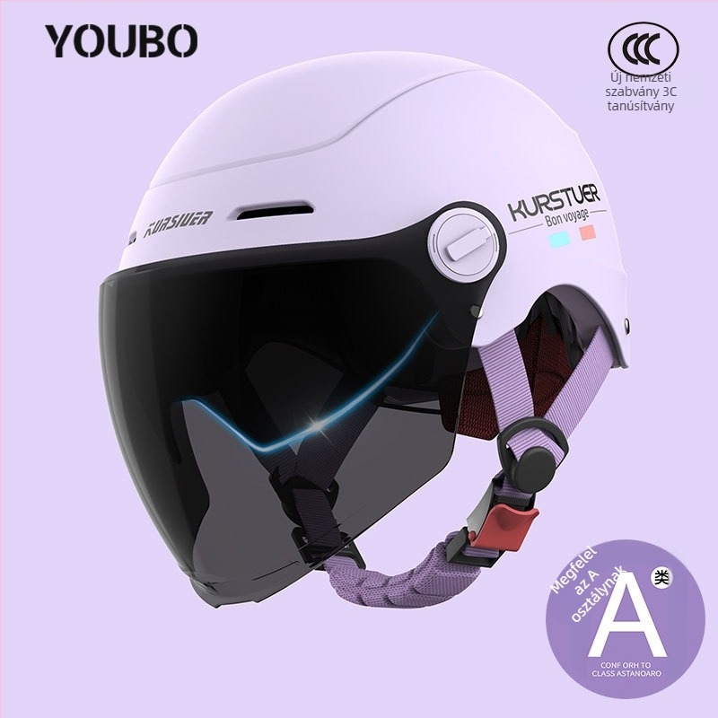 ABS fél sisak, 3C tanúsítvány, nyári használat, elektromos járművekhez