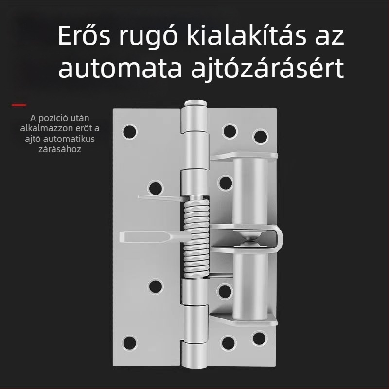 Rejtett ajtózáró pánt fa ajtókhoz - automatikus zárás, 90° pozíció, vas konstrukció