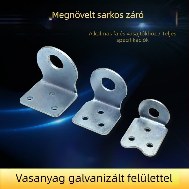 Vas ajtózár L-alakú, 90°-os szög, modern minimalist stílus