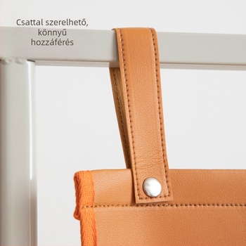 PU anyagú függő tároló táska – Egyszerű, modern falra szerelhető rendező, alkalmas fehérneműre, zoknira, könyvekre és nassolnivalókra