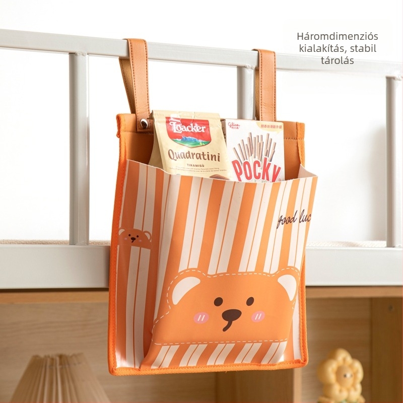 PU anyagú függő tároló táska – Egyszerű, modern falra szerelhető rendező, alkalmas fehérneműre, zoknira, könyvekre és nassolnivalókra