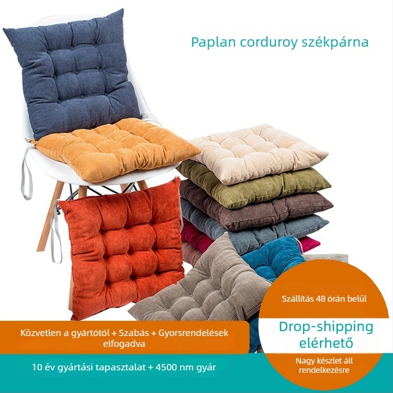 Téli vastag corduroy irodai székpárna