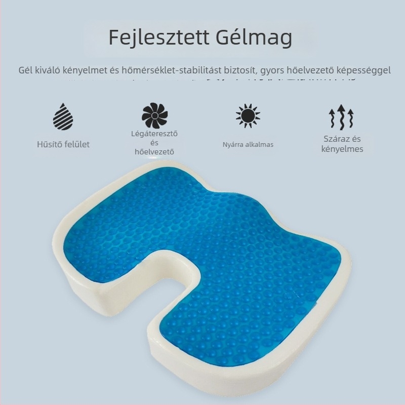 Memóriahabos U-alakú irodai ülőpárna lassú visszacsatolással, ergonómiai kényelem