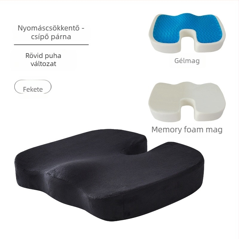 Memóriahabos U-alakú irodai ülőpárna lassú visszacsatolással, ergonómiai kényelem