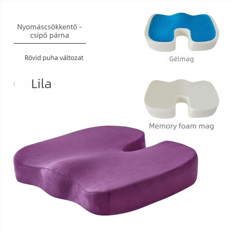 Memóriahabos U-alakú irodai ülőpárna lassú visszacsatolással, ergonómiai kényelem