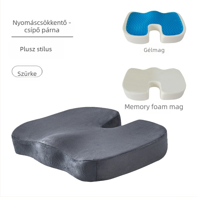 Memóriahabos U-alakú irodai ülőpárna lassú visszacsatolással, ergonómiai kényelem