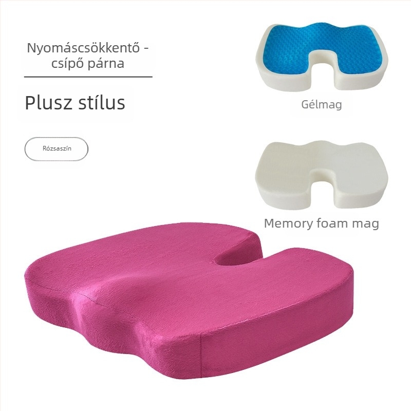 Memóriahabos U-alakú irodai ülőpárna lassú visszacsatolással, ergonómiai kényelem