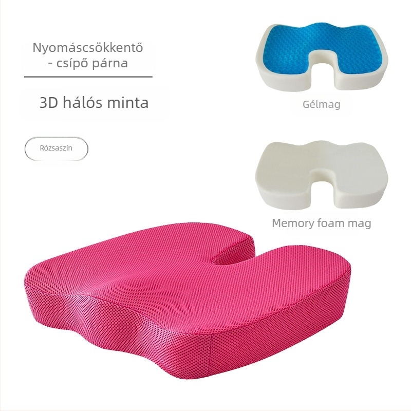 Memóriahabos U-alakú irodai ülőpárna lassú visszacsatolással, ergonómiai kényelem