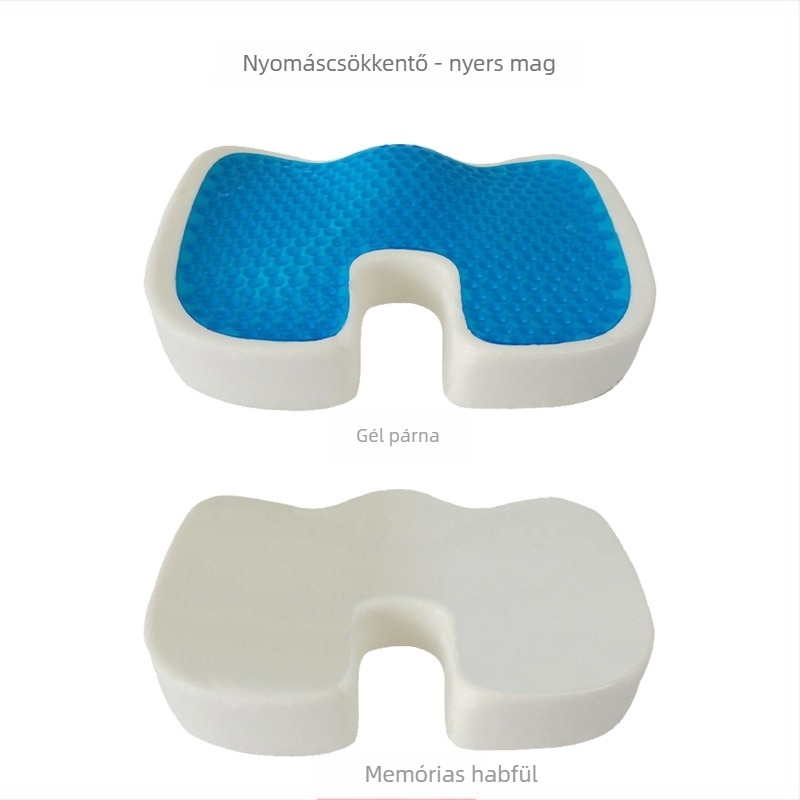 Memóriahabos U-alakú irodai ülőpárna lassú visszacsatolással, ergonómiai kényelem