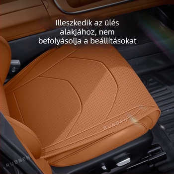 Lubin autóülés párna – lapos stílus, felület mikroszálas bőr, töltet szivacs, univerzális minden évszakra