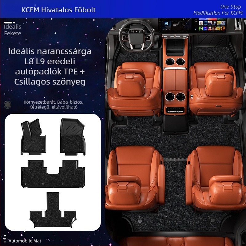 KCFM TPE autópadlók speciális autókhoz, Termékkód Ideal, csúszásmentes TPE talppárnák