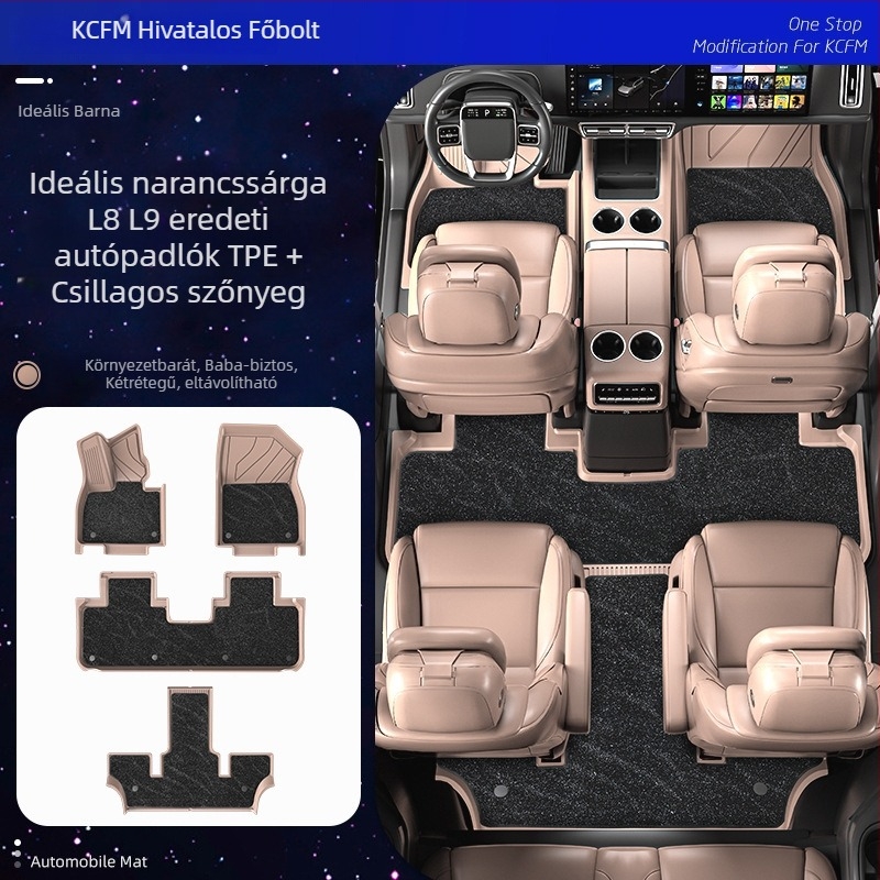 KCFM TPE autópadlók speciális autókhoz, Termékkód Ideal, csúszásmentes TPE talppárnák