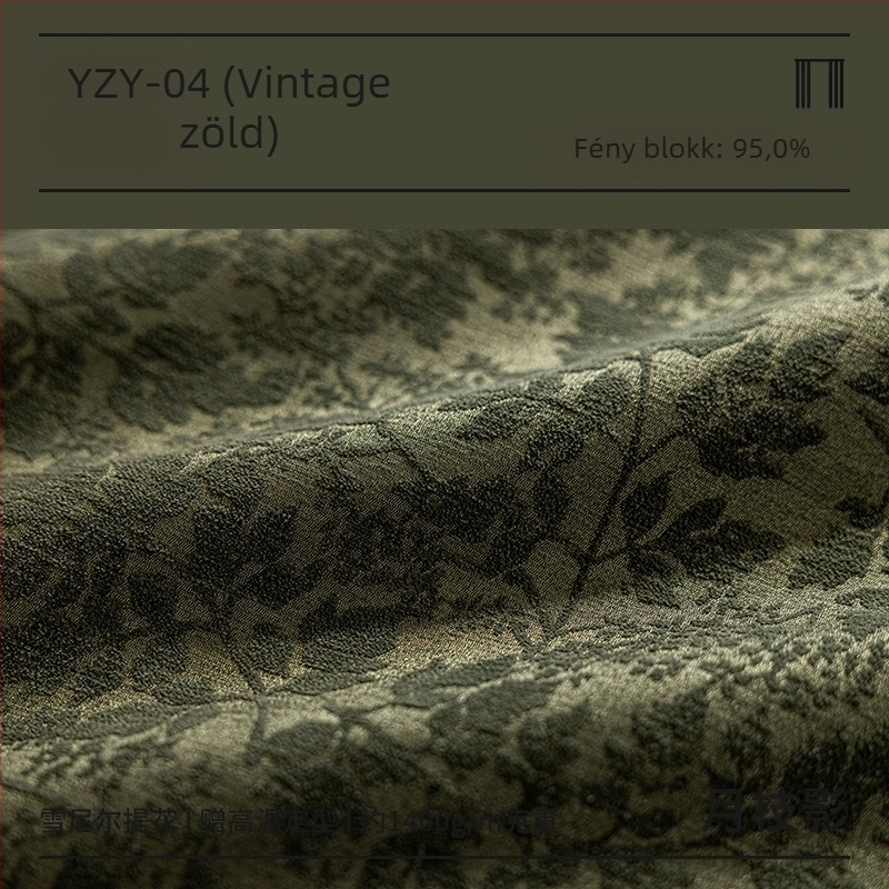 Francia-stílusú jacquard Chenille függönyök relieft mintával, poliészter, nappali, hálószoba és étkező számára