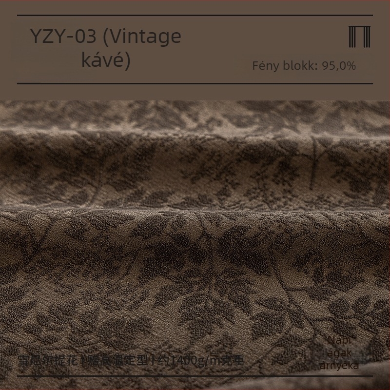 Francia-stílusú jacquard Chenille függönyök relieft mintával, poliészter, nappali, hálószoba és étkező számára