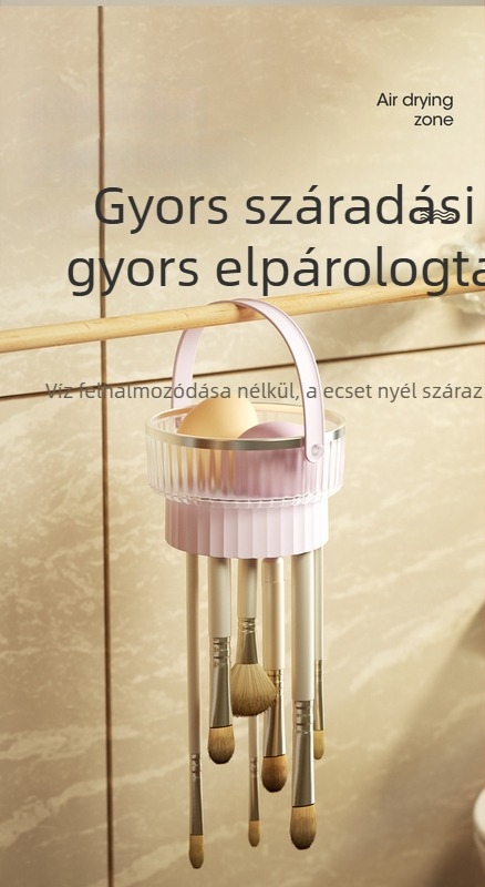 Szilikon sminkecsetek tisztító doboza és Beauty Egg tisztító készlet tárolóedény és szárító állvány