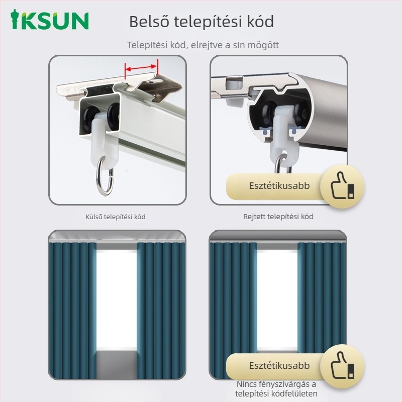 WR491 Lower Slide – Függönycsatorna és rúd rendszere, alumínium ötvözet, Yi Kaixuan IKSUN márka, modern minimalista stílus
