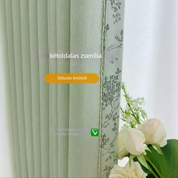 Kétoldalas Chenille függönyök nappalira, hálószobába és erkélyre — francia stílusú minimalistikus luxus, jacquard mintázat, teljes fényzárás, 2025 modell