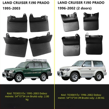 Herdsman Sárvédő a Toyota Land Cruiser Prado FJ120/FJ90/LC90 (1995-2022) modellhez, PP+TPE környezetbarát lágy műanyag, testreszabás elérhető