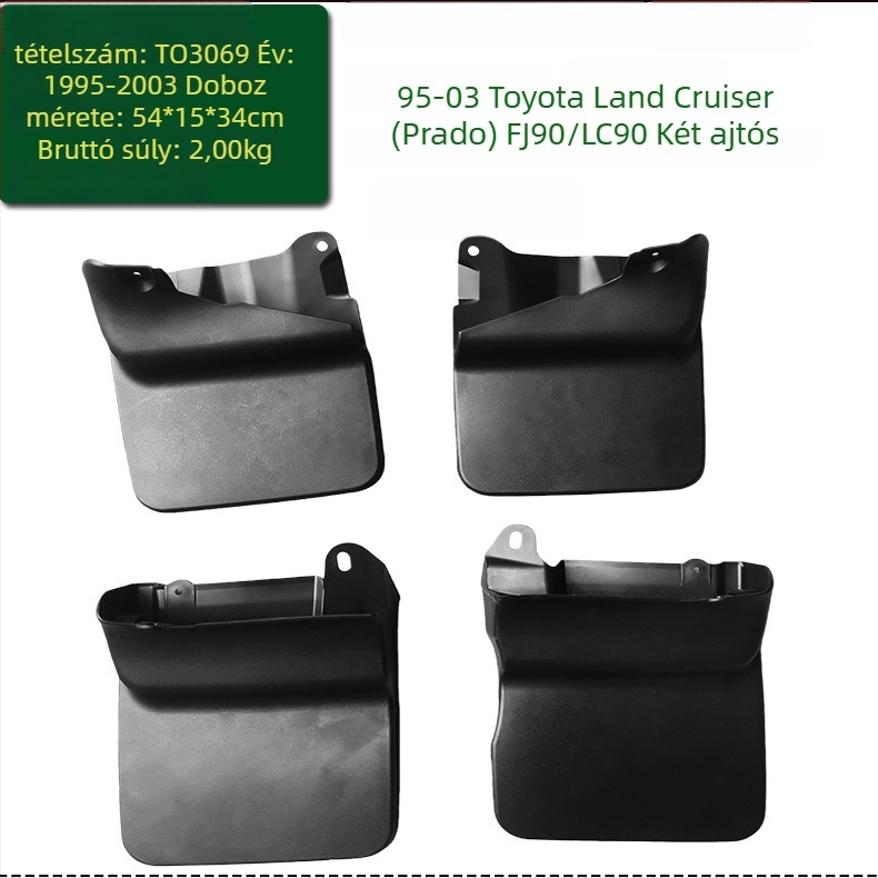 Herdsman Sárvédő a Toyota Land Cruiser Prado FJ120/FJ90/LC90 (1995-2022) modellhez, PP+TPE környezetbarát lágy műanyag, testreszabás elérhető