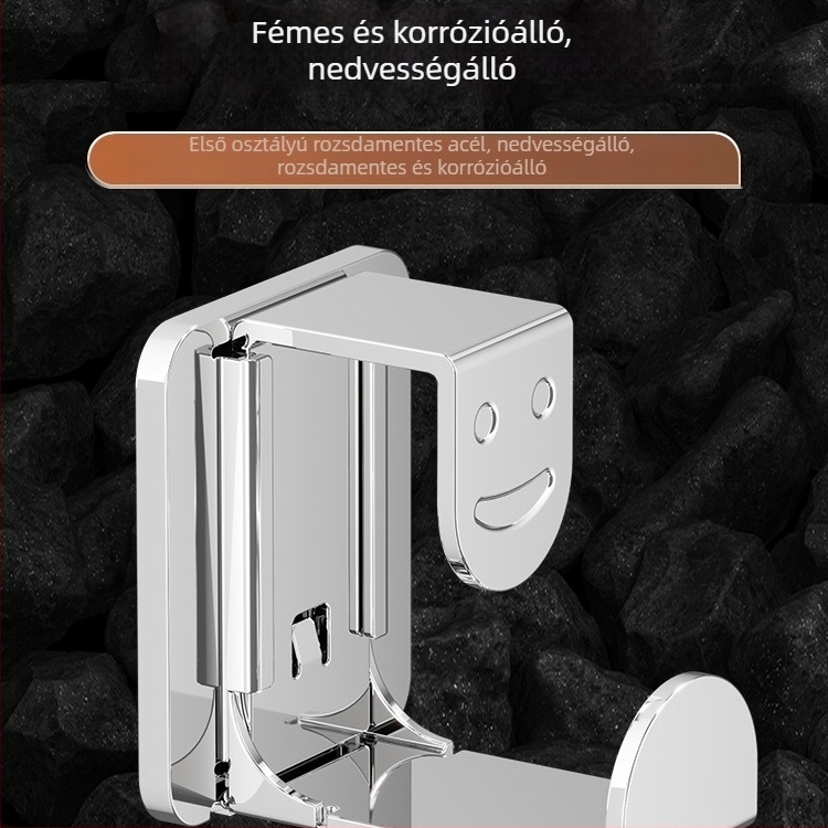 Rozsdamentes acél mosdó- és fürdőszobai tároló akasztó (Model 985, Anyag: Rozsdamentes acél, Felületkezelés: Egyéb)