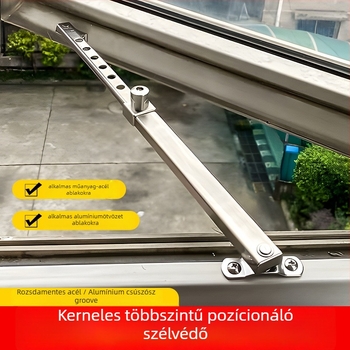 Ablak-támasz rozsdamentes acélból — modern minimalista design
