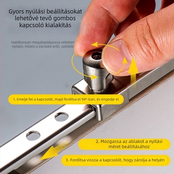 Ablak-támasz rozsdamentes acélból — modern minimalista design