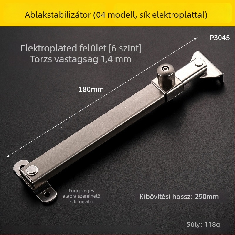 Ablak-támasz rozsdamentes acélból — modern minimalista design