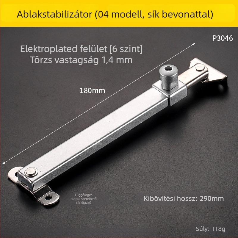 Ablak-támasz rozsdamentes acélból — modern minimalista design