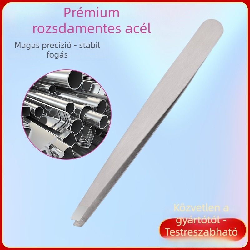 Szemöldökcsipesz készlet tükrös ABS dobozban, rozsdamentes acélból készült csipeszek szemöldökhöz és szakállhoz, szemöldök formázó segédeszköz (Márka: Bejue; Eredet: Yangjiang; Anyag: Rozsdamentes acél + ABS; Kategória: Szemöldökcsipesz)