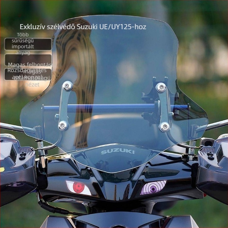 Afr Suzuki Uy elektromos robogóhoz – Elülső szélvédő-emelőlemez, vastagabb előlap, módosítási kiegészítő