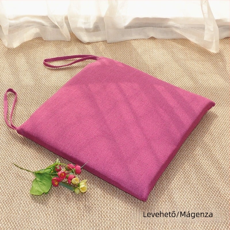Levehető és mosható lenvászon ülőpárna irodai székekhez, otthoni étkezőszékekhez, tatami matracokhoz és hokedlikhez