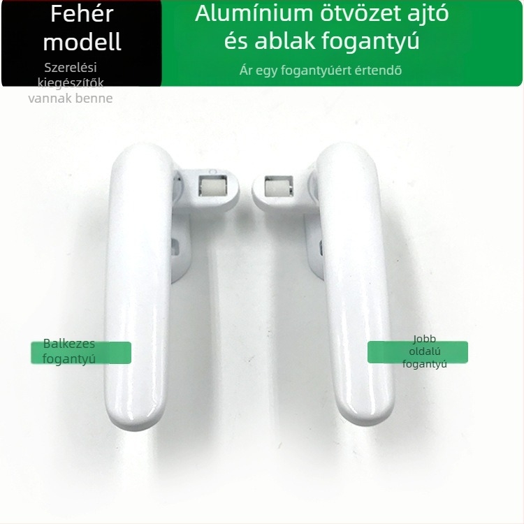 Alumínium ötvözet ajtó- és ablakfogantyú, kézi működtetésű, modern minimalist design, testreszabható gyártás, licencelt magáncímke