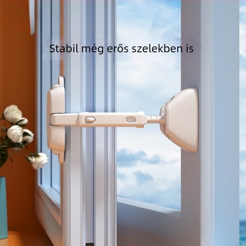 Ablakszárnybiztonsági zár – korlátozó a csúszó ablakhoz, szélálló tartó, zár a nyitás ellen, gyermekvédelem
